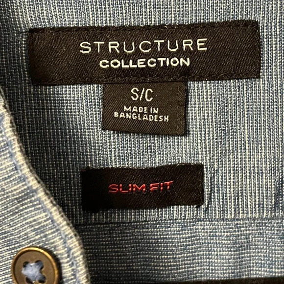 Men’s Structure Button Down Shirt Size Small - Picture 3 of 8